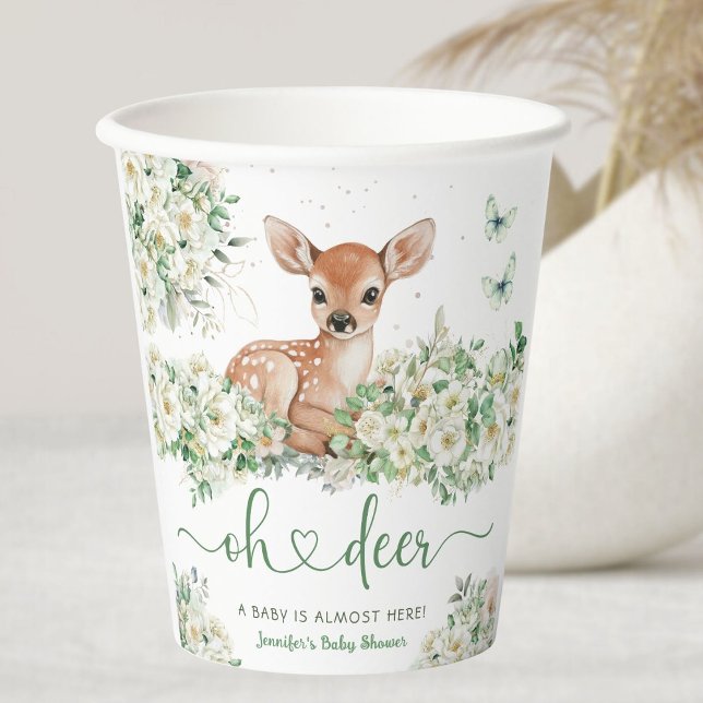 Vasos De Papel Oh Deer Baby Shower Gender Nautral (Subido por el creador)