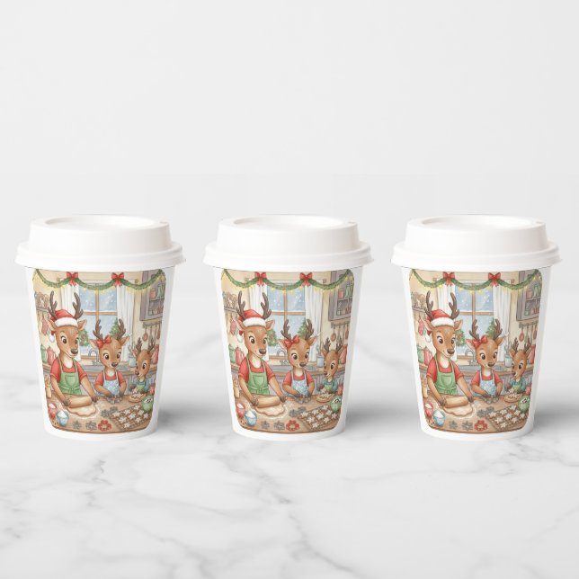 Vasos De Papel Oh Deer, Christmas Is Here! Paper Cups (Multi)