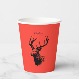 Vasos De Papel Oh Deer Reindeer