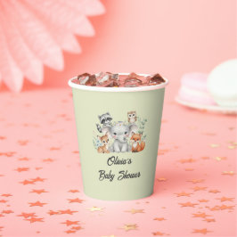 Vasos De Papel Oh Deer Woodland Baby Shower Cups