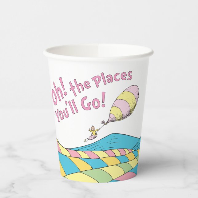 Vasos De Papel ¡Oh! Los lugares a los que irás. Cumpleaños de niñ (Izquierda)