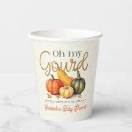 Vasos De Papel Oh Mi Gourd Pequeña Calabaza Baby Shower
