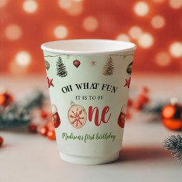 Vasos De Papel Oh Qué Divertido Navidades De Bolsa Primer Cumplea