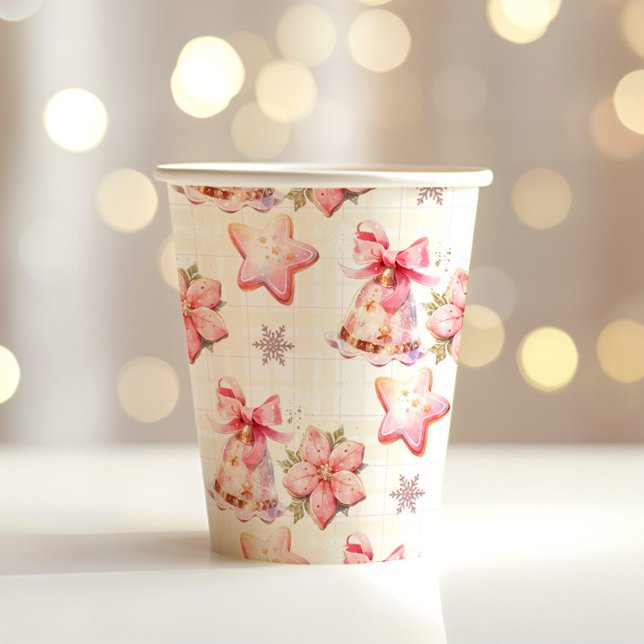 Vasos De Papel Oh, qué fiesta de cumpleaños de Navidades rosados  (Subido por el creador)