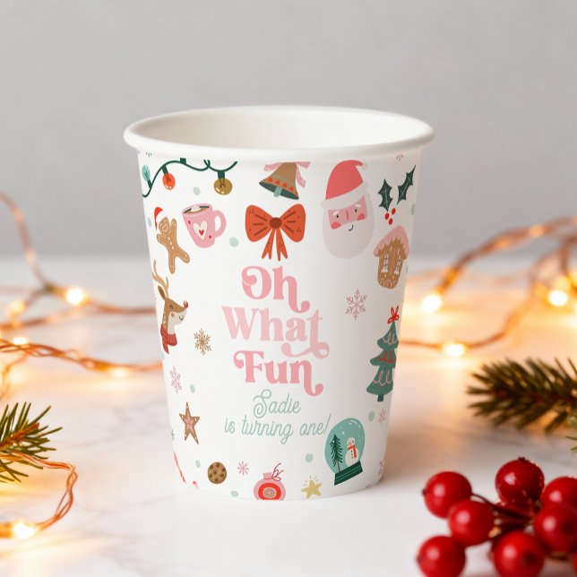 Vasos De Papel Oh Qué Navidades divertidos Chica Fiesta Primer Cu (Subido por el creador)