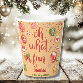 Vasos De Papel Oh, qué navidades divertidos cumpleaños