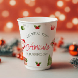 Vasos De Papel Oh Qué Navidades Divertidos Cumpleaños