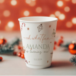 Vasos De Papel Oh Qué Navidades Divertidos Cumpleaños