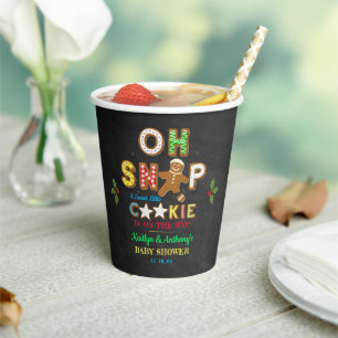 Vasos De Papel ¡Oh Snap! Gingerbread Cookie Baby Shower