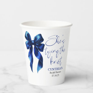 Vasos De Papel Ojo azul de la marina que está atando la ducha nup