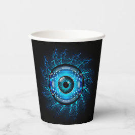 Vasos De Papel Ojo de circuito cibernético