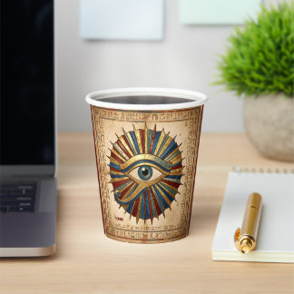 Vasos De Papel Ojo de Horus personalizado con jeroglíficos Espiri