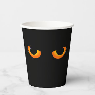 Vasos De Papel Ojos de gato fantasmagóricos