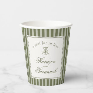 Vasos De Papel Olive Martini Old Money Rayado Boda