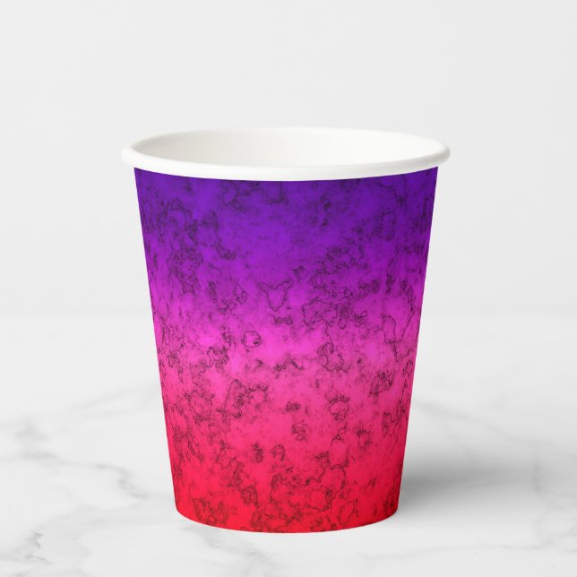 Vasos De Papel Ombre rojo azul (Anverso)