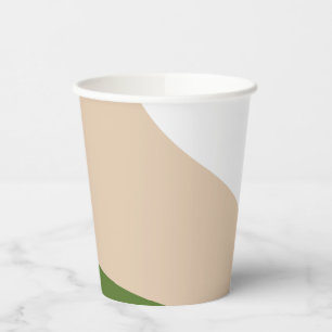 Vasos De Papel Ondas simples - Verde blanco, de arena y pálido