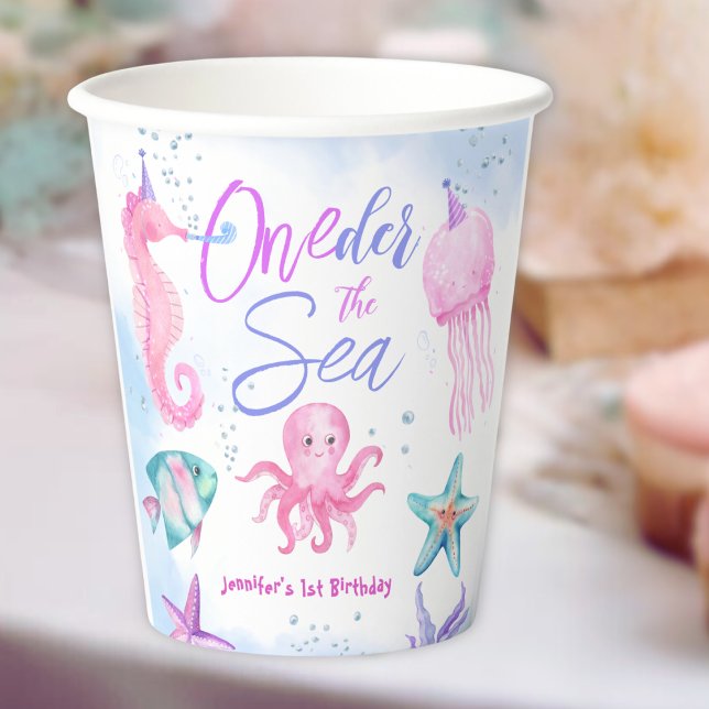 Vasos De Papel ONEder El Mar | Mermaid 1º cumpleaños Océano Cute (Subido por el creador)