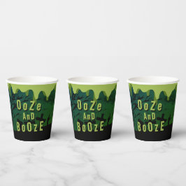 Vasos De Papel Ooze Y Booze Scary Halloween Crawaddy Zombie