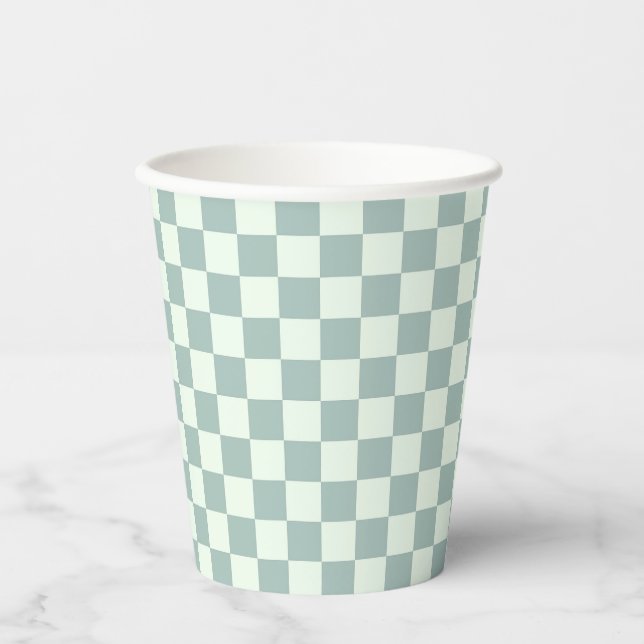 Vasos De Papel Opal y tablero de ajedrez (Anverso)