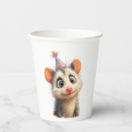Vasos De Papel Opossum Birthday • Animal Party Cup Papieren Beker