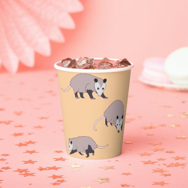 Vasos De Papel Opossums (in situ)