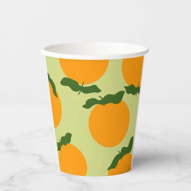 Vasos De Papel Orange pattern design (Anverso)