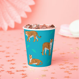 Vasos De Papel Orange Tigers