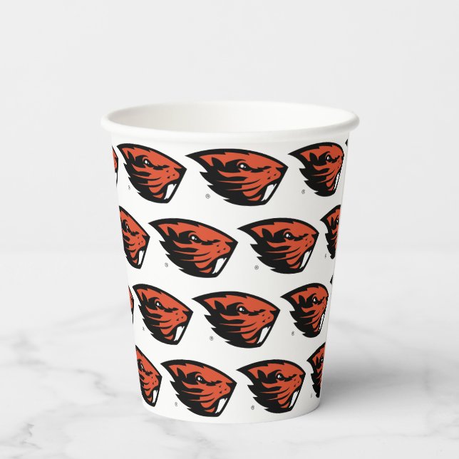 Vasos De Papel Oregon State Beavers | Cabeza de castor (Reverso )