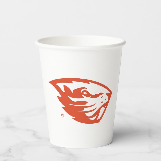 Vasos De Papel Oregon State Beavers | Cabeza de castor (Reverso )