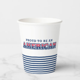 Vasos De Papel Orgullo americano, patriótico, franjas de la marin