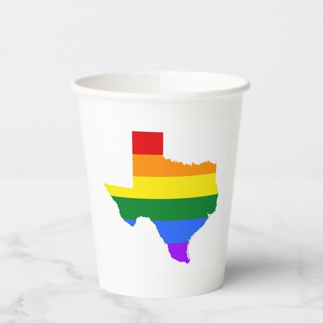 Vasos De Papel Orgullo gay | Arcoiris de Texas (Izquierda)