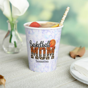 Vasos De Papel Orgullosa madre del baloncesto - campeona del lado