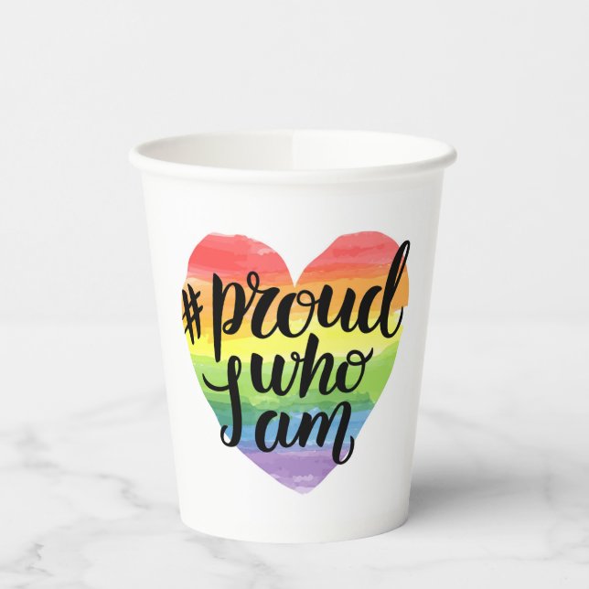 Vasos De Papel Orgulloso De Quién Soy (Izquierda)