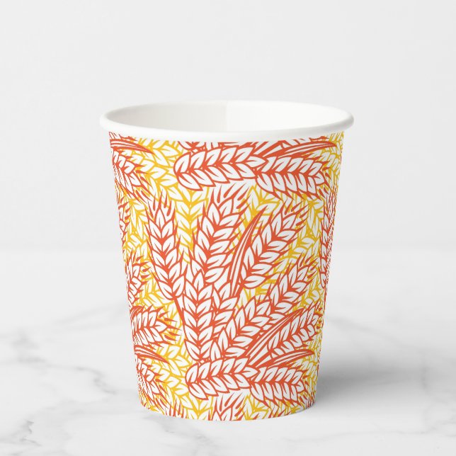 Vasos De Papel Ornamento con orejas de trigo (Izquierda)