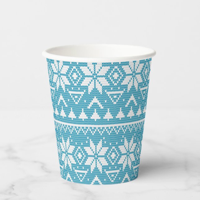 Vasos De Papel ornamento navideño invierno nórdico escandinavo no (Anverso)