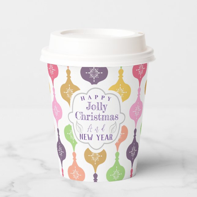 Vasos De Papel Ornamento navideño moderno (Anverso)