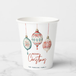 Vasos De Papel Ornamentos de estilo nórdico moderno Feliz Navidad