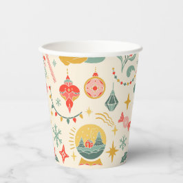 Vasos De Papel Ornamentos fiestas navidades Invitación