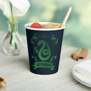 Vasos De Papel Ornate SLYTHERIN™ House Escudo