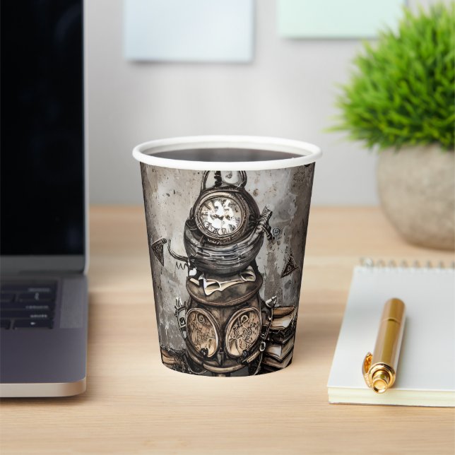 Vasos De Papel Ornate Steampunk Cauldron | Libros de ortografía y (in situ)