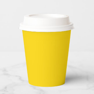 Vasos De Papel Oro Amarillo Sólido Cálido