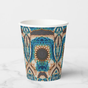 Vasos De Papel Oro turquesa Sol Southwestern Art