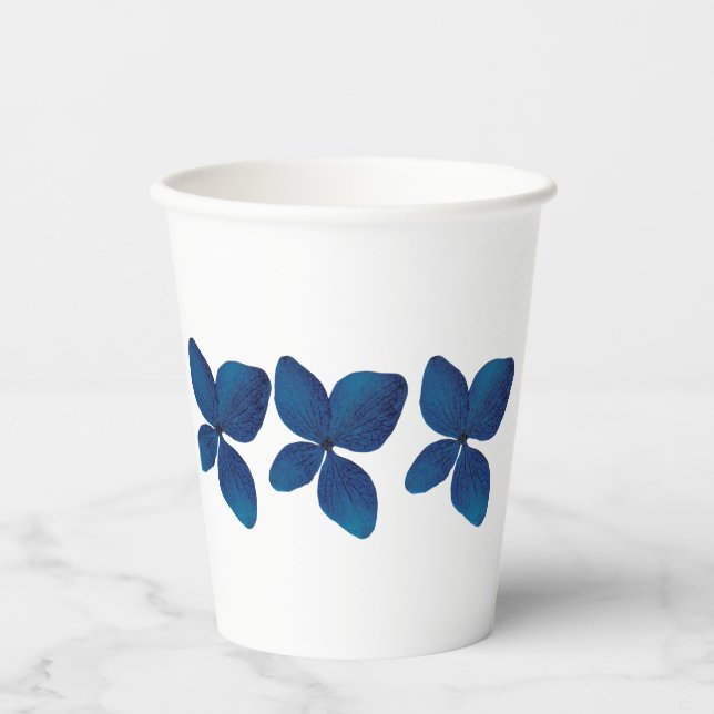 Vasos De Papel Orquídeas azules oscuras de bonito (Anverso)