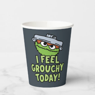 Vasos De Papel Oscar el Grouch Hoy Me Siento Grouchy.