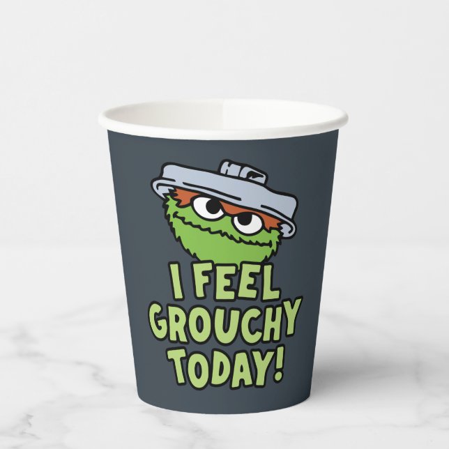 Vasos De Papel Oscar el Grouch | Hoy Me Siento Grouchy. (Izquierda)