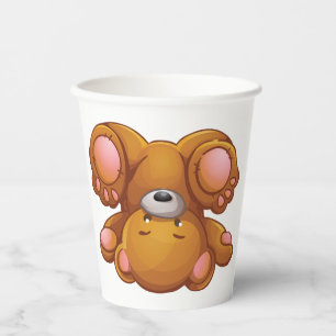 Vasos De Papel Oso de peluche al revés