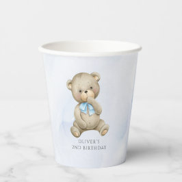 Vasos De Papel oso de peluche cumpleaños niño cualquier edad