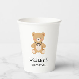 Vasos De Papel Oso de peluche juguete vintage clásico baby shower