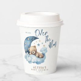 Vasos De Papel Oso de peluche sobre el Baby Shower de la luna