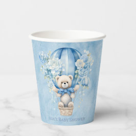 Vasos De Papel Oso De Teddy Con Aire Caliente En Baby Shower
